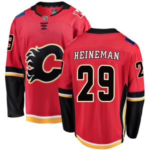 Emil Heineman Youth Fanatics Branded Calgary Flames Breakaway Red Home Jersey