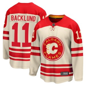 Mikael Backlund Men's Fanatics Branded Calgary Flames Premier Cream Breakaway 2023 Heritage Classic Jersey