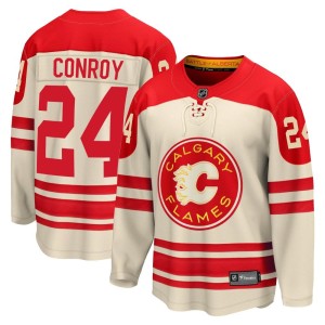Craig Conroy Men's Fanatics Branded Calgary Flames Premier Cream Breakaway 2023 Heritage Classic Jersey