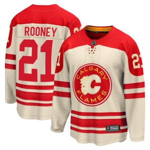 Kevin Rooney Men's Fanatics Branded Calgary Flames Premier Cream Breakaway 2023 Heritage Classic Jersey