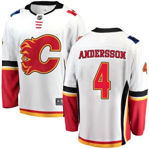Rasmus Andersson Youth Fanatics Branded Calgary Flames Breakaway White Away Jersey