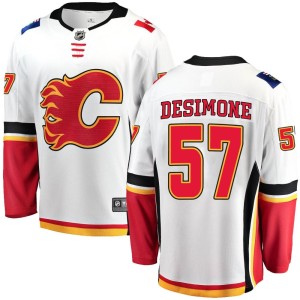 Nick DeSimone Youth Fanatics Branded Calgary Flames Breakaway White Away Jersey