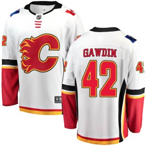 Glenn Gawdin Youth Fanatics Branded Calgary Flames Breakaway White Away Jersey