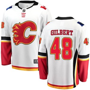 Dennis Gilbert Youth Fanatics Branded Calgary Flames Breakaway White Away Jersey