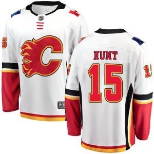 Dryden Hunt Youth Fanatics Branded Calgary Flames Breakaway White Away Jersey