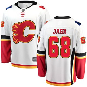 Jaromir Jagr Youth Fanatics Branded Calgary Flames Breakaway White Away Jersey