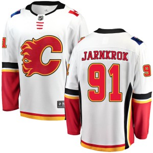 Calle Jarnkrok Youth Fanatics Branded Calgary Flames Breakaway White Away Jersey