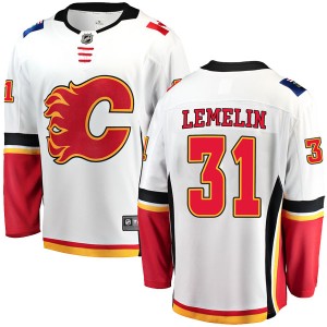 Rejean Lemelin Youth Fanatics Branded Calgary Flames Breakaway White Away Jersey