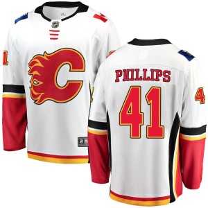 Matthew Phillips Youth Fanatics Branded Calgary Flames Breakaway White Away Jersey