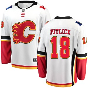 Tyler Pitlick Youth Fanatics Branded Calgary Flames Breakaway White Away Jersey