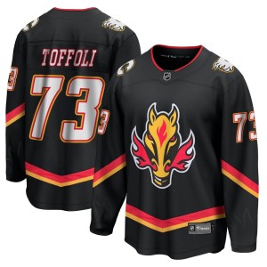 Tyler Toffoli Men's Fanatics Branded Calgary Flames Premier Black Breakaway 2022/23 Alternate Jersey