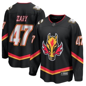 Connor Zary Men's Fanatics Branded Calgary Flames Premier Black Breakaway 2022/23 Alternate Jersey