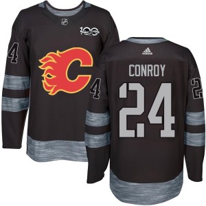 Craig Conroy Youth Calgary Flames Authentic Black 1917-2017 100th Anniversary Jersey