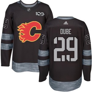 Dillon Dube Youth Calgary Flames Authentic Black 1917-2017 100th Anniversary Jersey