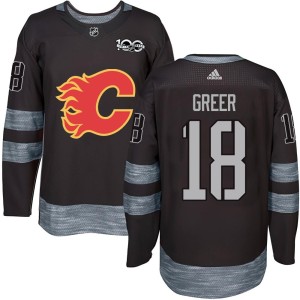 A.J. Greer Youth Calgary Flames Authentic Black 1917-2017 100th Anniversary Jersey