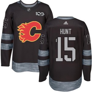 Dryden Hunt Youth Calgary Flames Authentic Black 1917-2017 100th Anniversary Jersey
