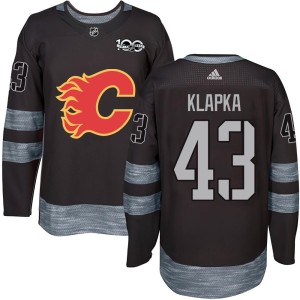 Adam Klapka Youth Calgary Flames Authentic Black 1917-2017 100th Anniversary Jersey