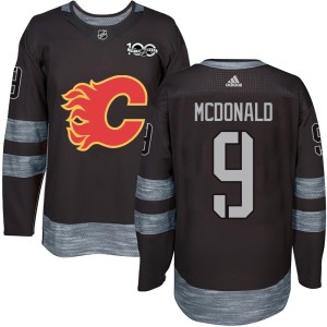 Lanny McDonald Youth Calgary Flames Authentic Black 1917-2017 100th Anniversary Jersey