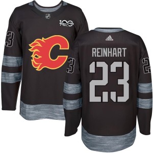 Paul Reinhart Youth Calgary Flames Authentic Black 1917-2017 100th Anniversary Jersey