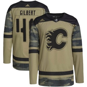 Dennis Gilbert Youth Adidas Calgary Flames Authentic Camo Military Appreciation Practice Jersey