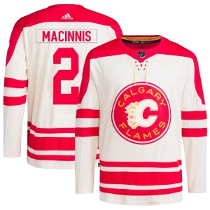 Al MacInnis Youth Adidas Calgary Flames Authentic Cream 2023 Heritage Classic Primegreen Jersey