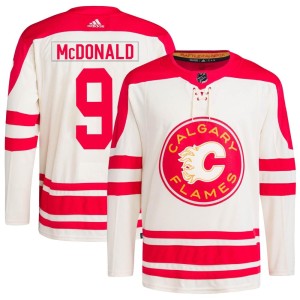 Lanny McDonald Youth Adidas Calgary Flames Authentic Cream 2023 Heritage Classic Primegreen Jersey