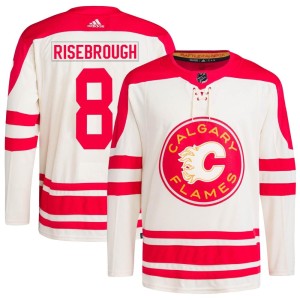 Doug Risebrough Youth Adidas Calgary Flames Authentic Cream 2023 Heritage Classic Primegreen Jersey