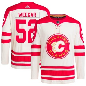 MacKenzie Weegar Youth Adidas Calgary Flames Authentic Cream 2023 Heritage Classic Primegreen Jersey