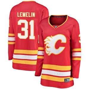 Rejean Lemelin Women's Fanatics Branded Calgary Flames Breakaway Red Alternate Jersey