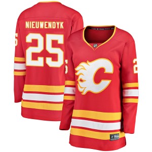 Joe Nieuwendyk Women's Fanatics Branded Calgary Flames Breakaway Red Alternate Jersey
