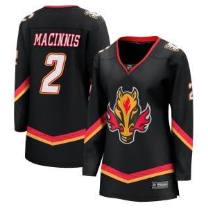 Al MacInnis Women's Fanatics Branded Calgary Flames Premier Black Breakaway 2022/23 Alternate Jersey