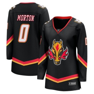 Sam Morton Women's Fanatics Branded Calgary Flames Premier Black Breakaway 2022/23 Alternate Jersey
