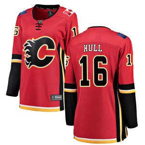 Brett Hull Women's Fanatics Branded Calgary Flames Breakaway Red Home Jersey
