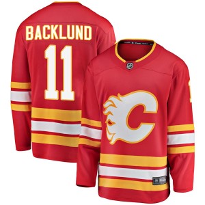 Mikael Backlund Youth Fanatics Branded Calgary Flames Breakaway Red Alternate Jersey
