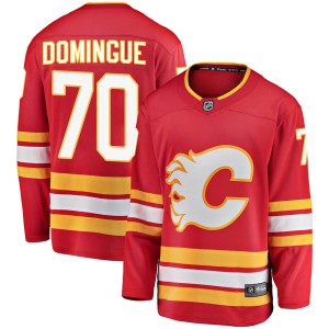 Louis Domingue Youth Fanatics Branded Calgary Flames Breakaway Red Alternate Jersey