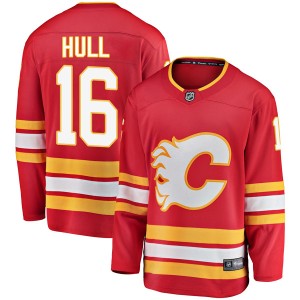 Brett Hull Youth Fanatics Branded Calgary Flames Breakaway Red Alternate Jersey