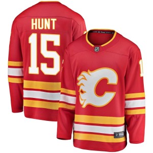 Dryden Hunt Youth Fanatics Branded Calgary Flames Breakaway Red Alternate Jersey