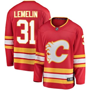 Rejean Lemelin Youth Fanatics Branded Calgary Flames Breakaway Red Alternate Jersey