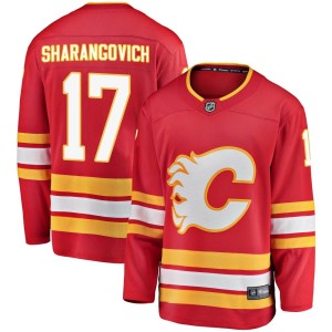 Yegor Sharangovich Youth Fanatics Branded Calgary Flames Breakaway Red Alternate Jersey