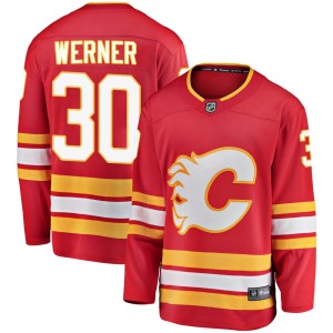 Adam Werner Youth Fanatics Branded Calgary Flames Breakaway Red Alternate Jersey