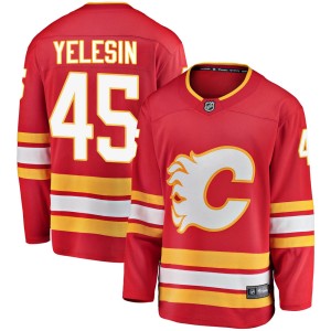 Alexander Yelesin Youth Fanatics Branded Calgary Flames Breakaway Red Alternate Jersey