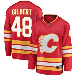 Dennis Gilbert Men's Fanatics Branded Calgary Flames Breakaway Red Alternate Jersey
