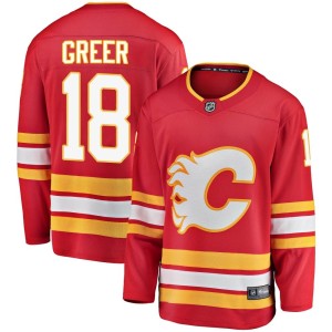 A.J. Greer Men's Fanatics Branded Calgary Flames Breakaway Red Alternate Jersey