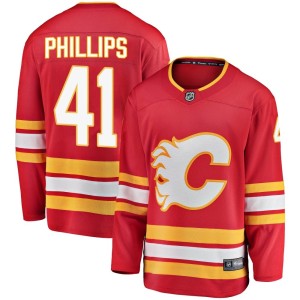 Matthew Phillips Men's Fanatics Branded Calgary Flames Breakaway Red Alternate Jersey
