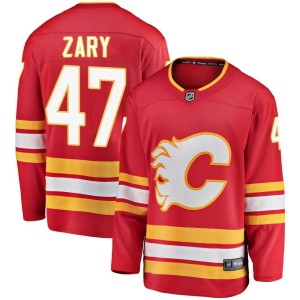 Connor Zary Men's Fanatics Branded Calgary Flames Breakaway Red Alternate Jersey