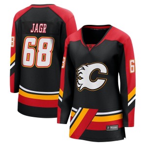 Jaromir Jagr Women's Fanatics Branded Calgary Flames Breakaway Black Special Edition 2.0 Jersey