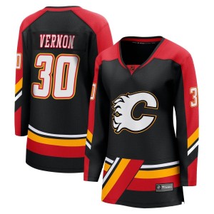 Mike Vernon Women's Fanatics Branded Calgary Flames Breakaway Black Special Edition 2.0 Jersey