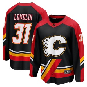 Rejean Lemelin Men's Fanatics Branded Calgary Flames Breakaway Black Special Edition 2.0 Jersey