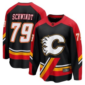 Cole Schwindt Men's Fanatics Branded Calgary Flames Breakaway Black Special Edition 2.0 Jersey