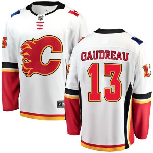 Johnny Gaudreau Men's Fanatics Branded Calgary Flames Breakaway White Away Jersey